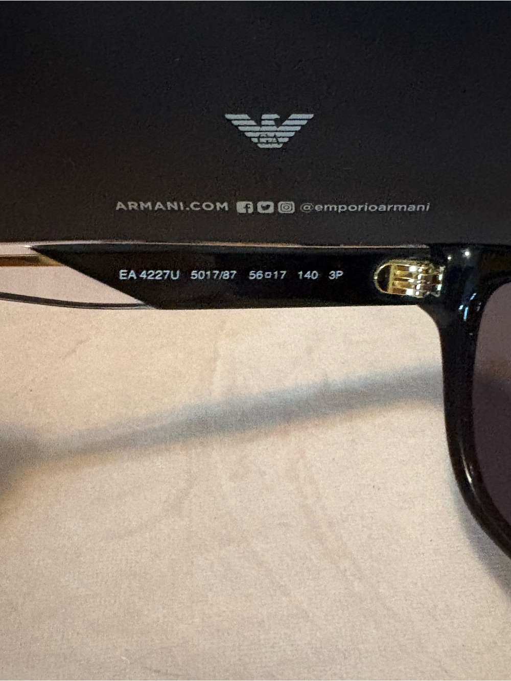 Emporio Armani 4227U Sunglasses
501787 - Black - Dark Grey Polar - New in Box - Picture 7 of 10